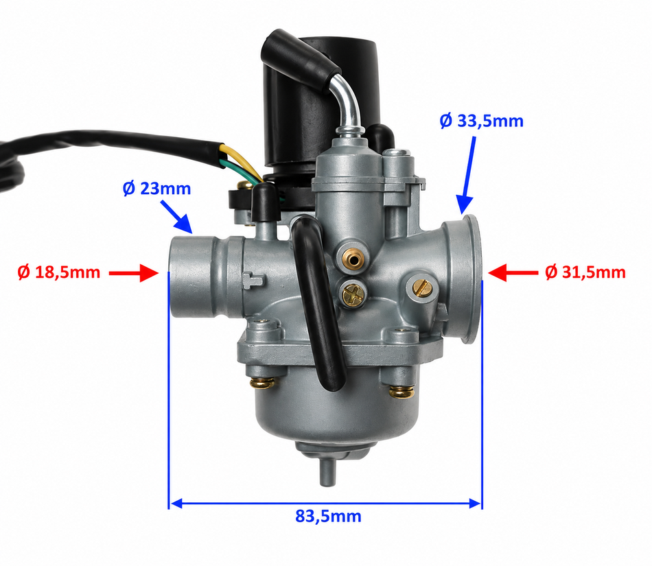 Carburator scuter Yamaha / Aprilia / Malaguti / MBK / Minarelli / Piaggio / Gilera (soc electric, 12 mm)