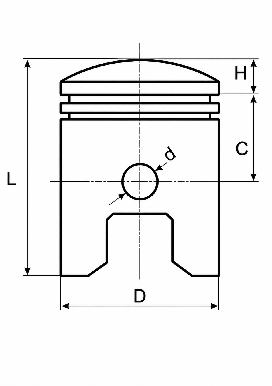 Piston ATV 125 cm3 (54 mm, B14)