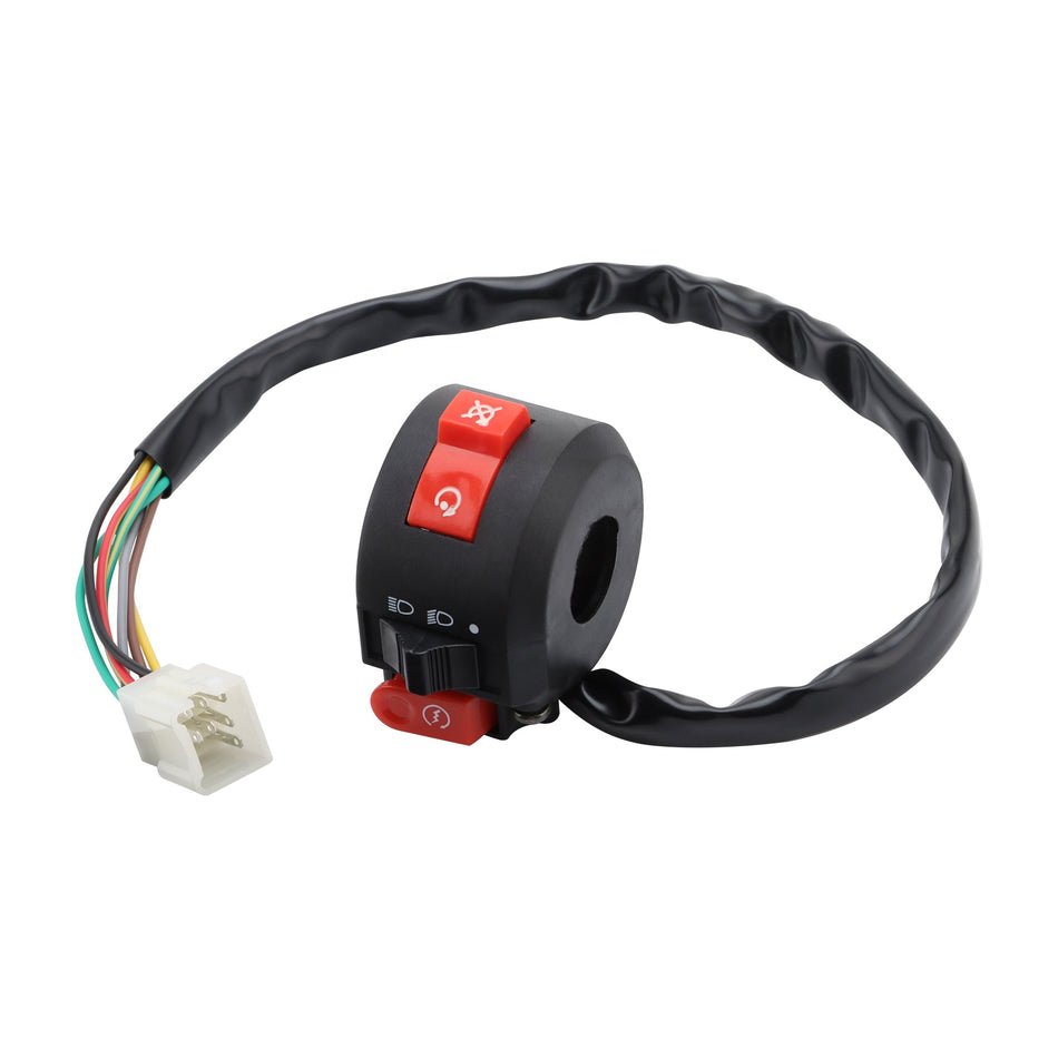 Bloc comanda lumini atv/cross 50-125cc, 1 mufa, 7 fire