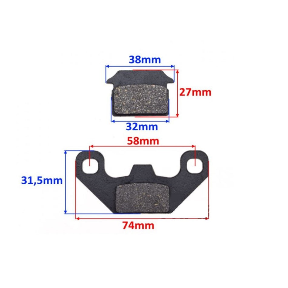 Placute frana ATV / Cross/ Pocket bike 107 / 110 / 125